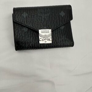 MCM Black Leather Women's Wallet